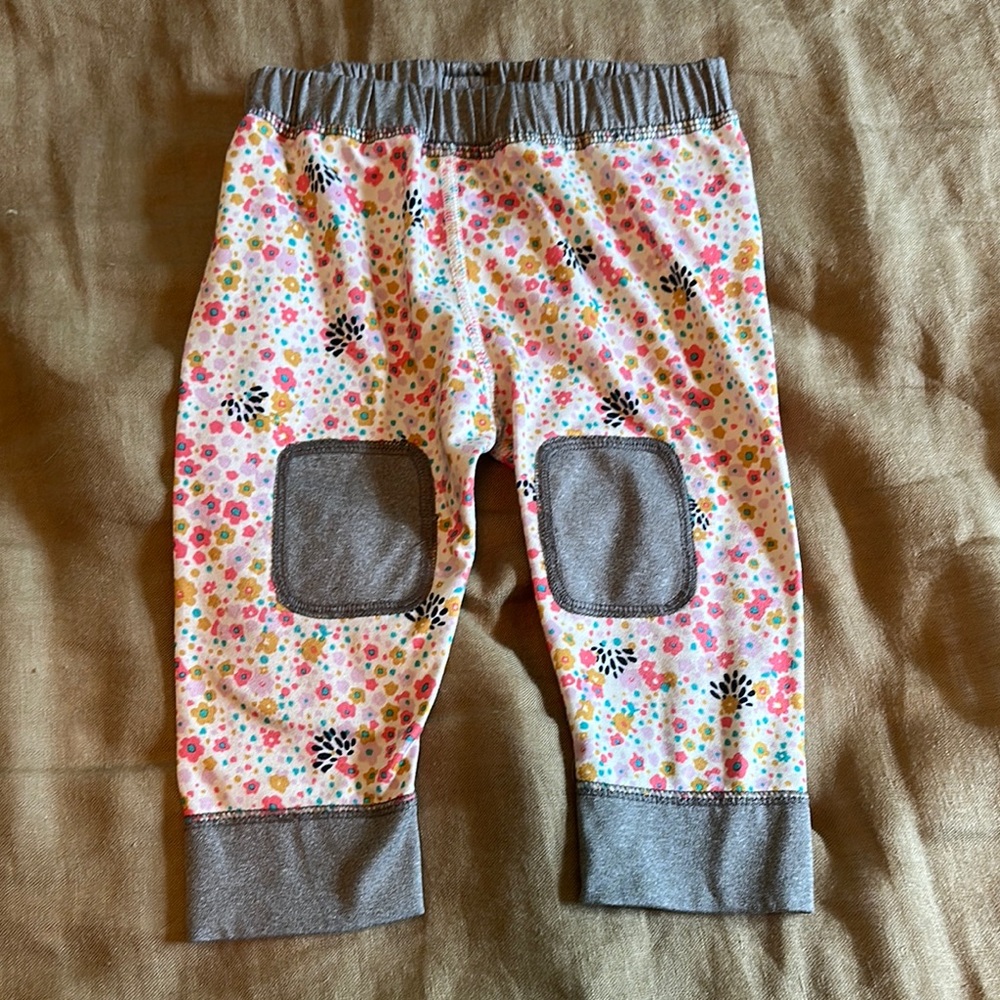 Patagonia Floral Baby Pants with Gray Trim